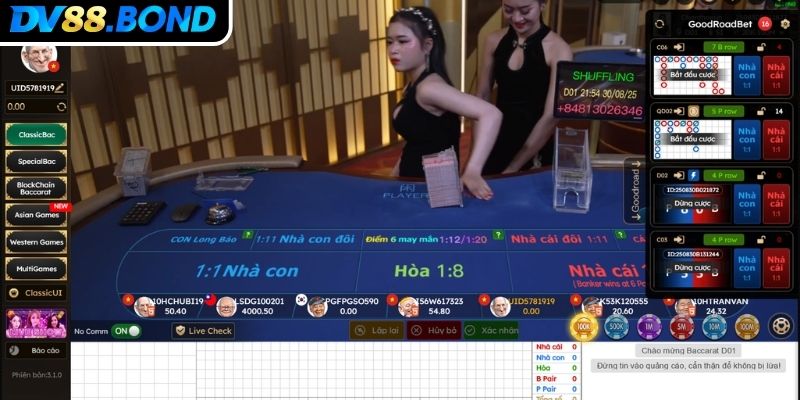 Đặt cược đa bàn cùng lúc tại Dream Gaming DV88