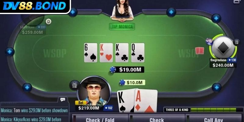 Poker tại sảnh Dream Gaming DV88