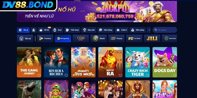 Khám phá thế giới nổ hũ Microgaming DV88
