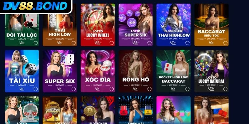 Via Casino DV88 Sòng Bạc Giải Trí Online Chất Lượng 2025 2 Những trò chơi thú vị tại Via Casino DV88